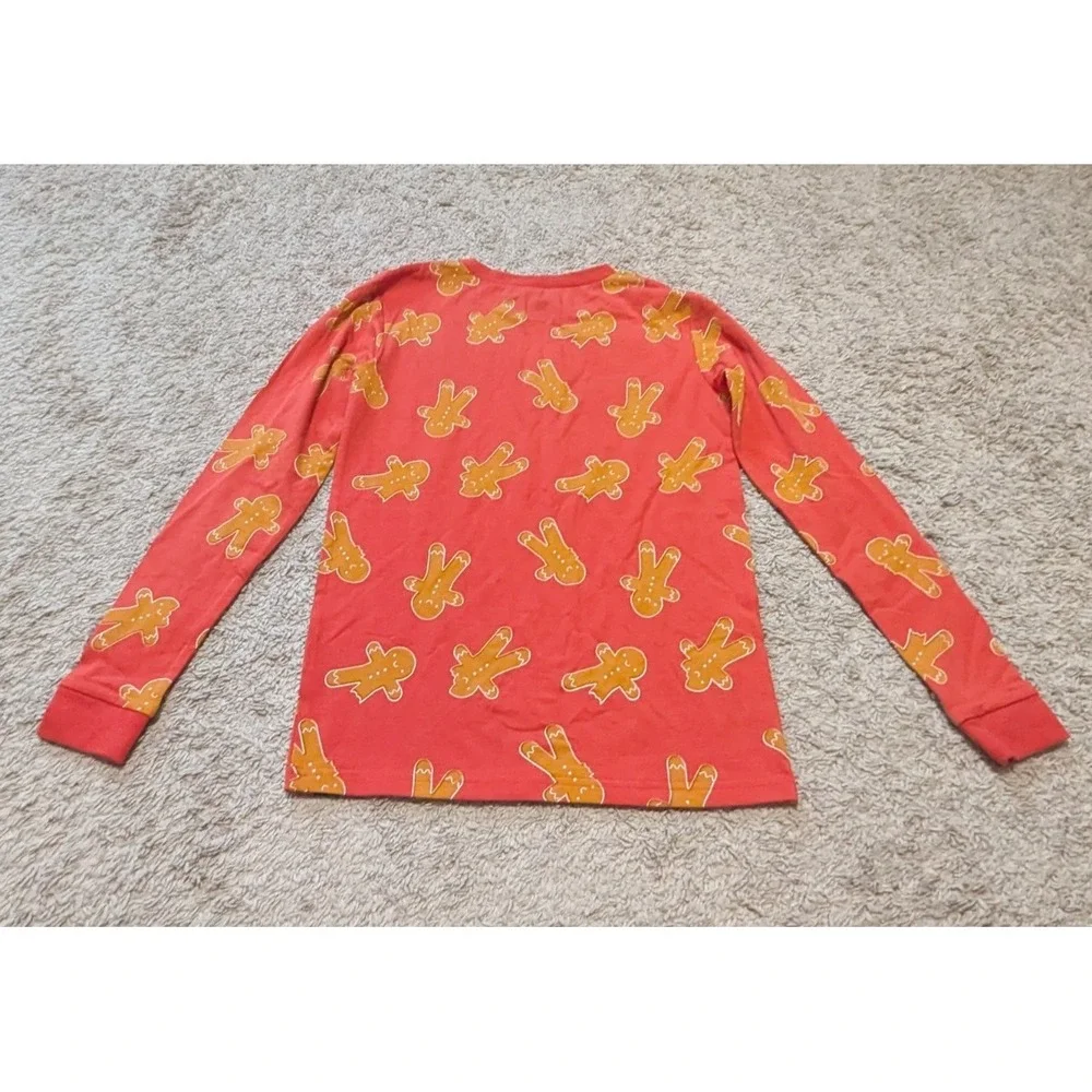 Whistle & Flute Gingerbread Pajama Top Shirt Kids Sz 11 12 Bamboo Organic Cotton